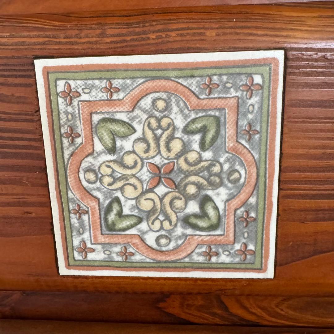 一点限り！ヴィンテージ★バレンシア　4段チェスト　棚　　タイル家具　スパニッシュ