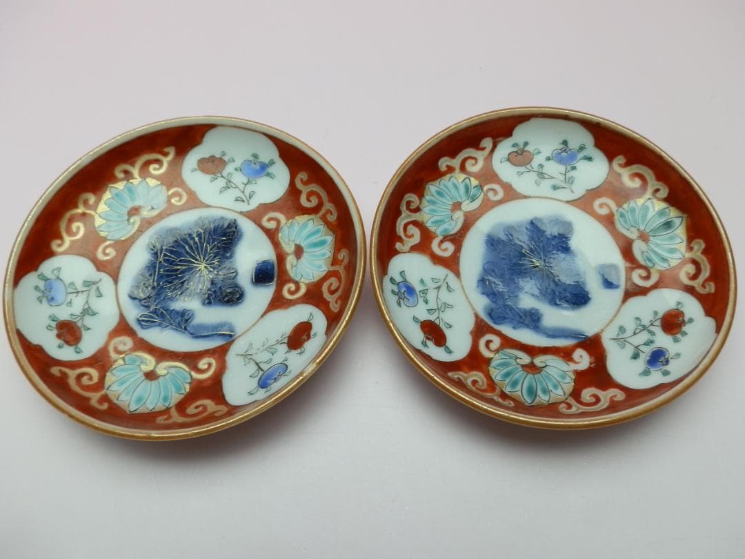 時代物 色絵 錦手 小花紋 小皿 10客 TN 82 70816