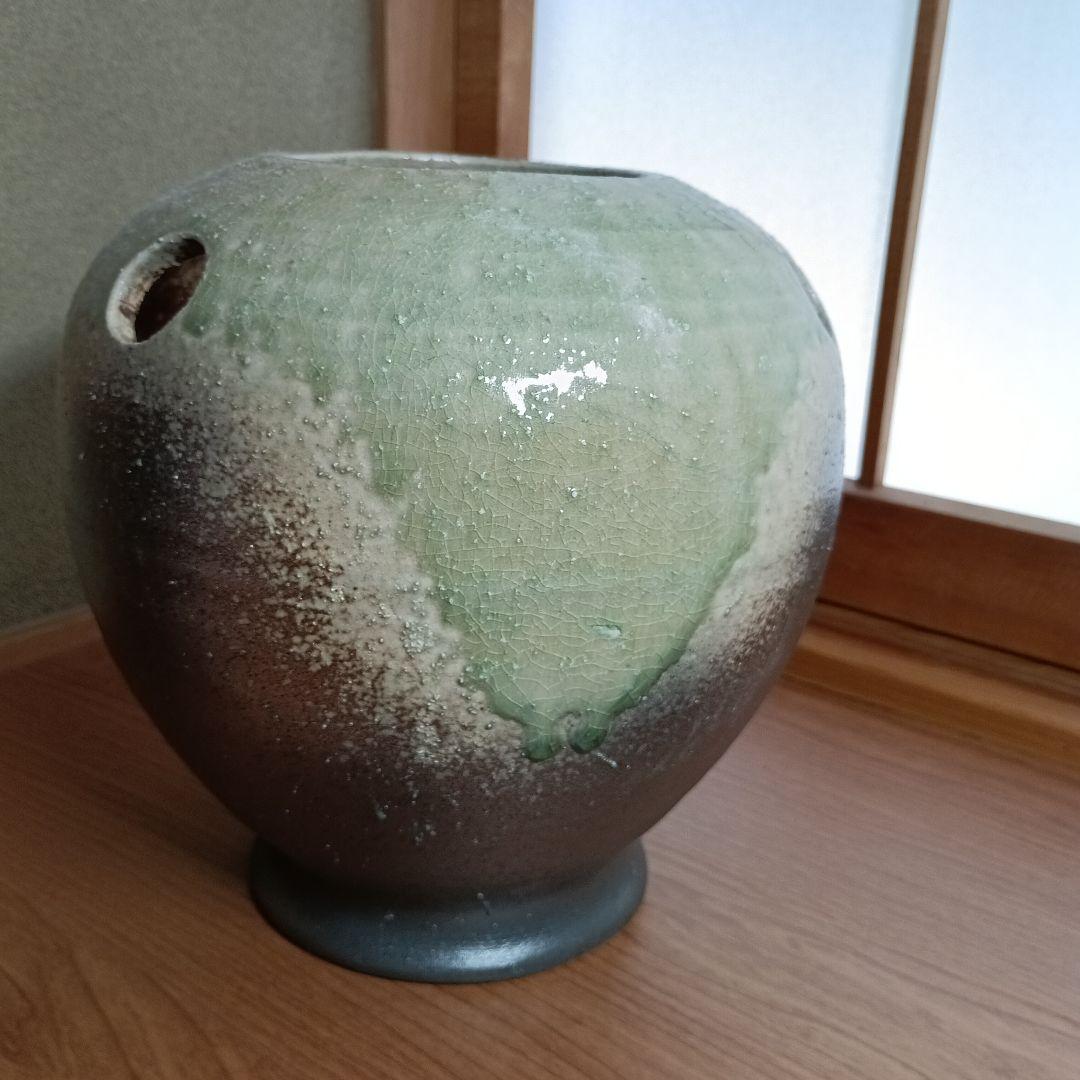 信楽焼　水琴窟 　大器の器　　卓上水琴窟