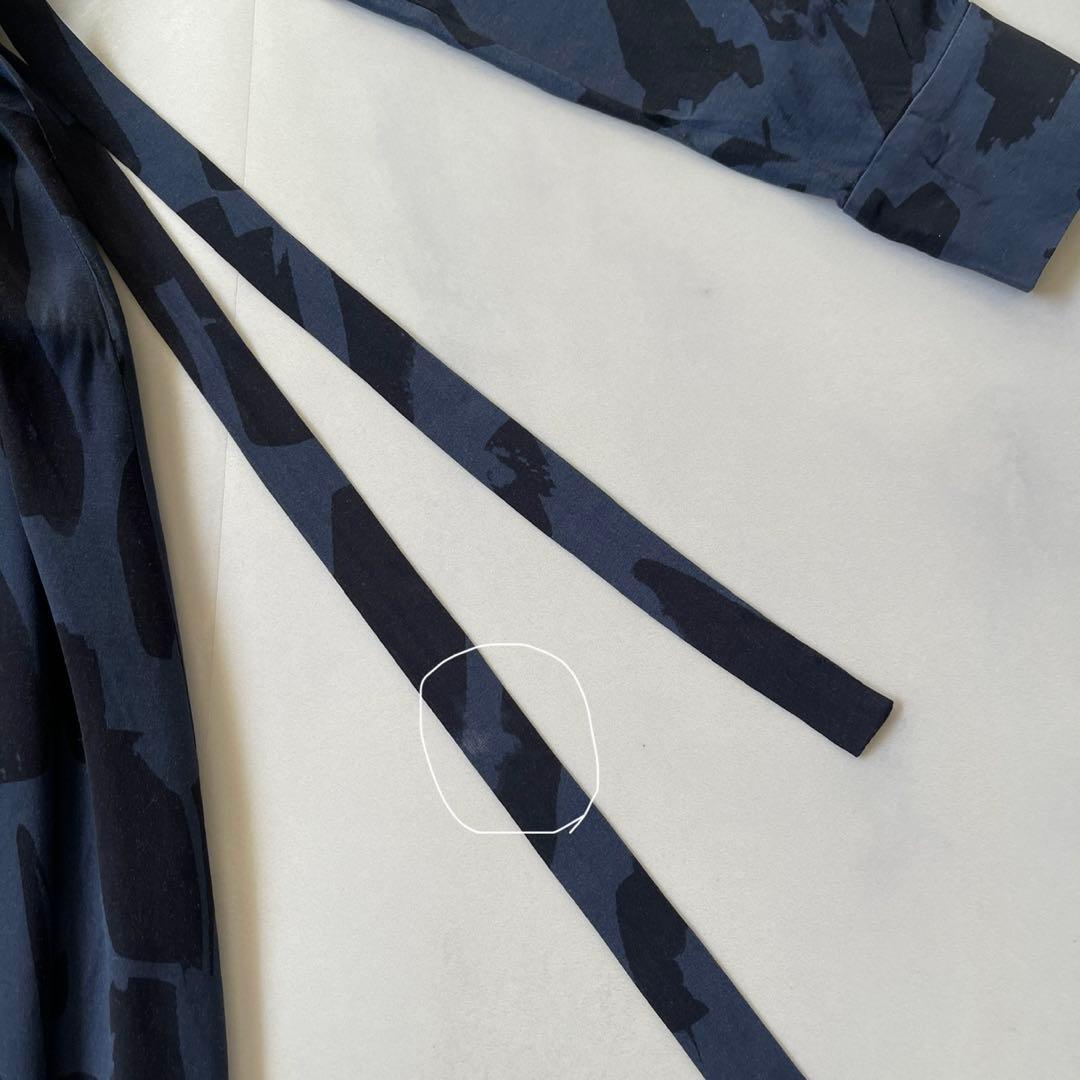 2024✨SACRA アブストラクトペインティング ワンピース ネイビー 38