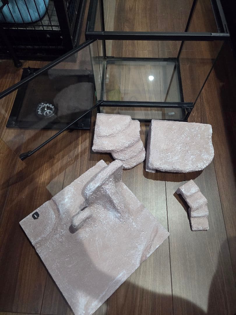 爬虫類ケージセット 30×30×30 レオパ ニシアフ レイアウト