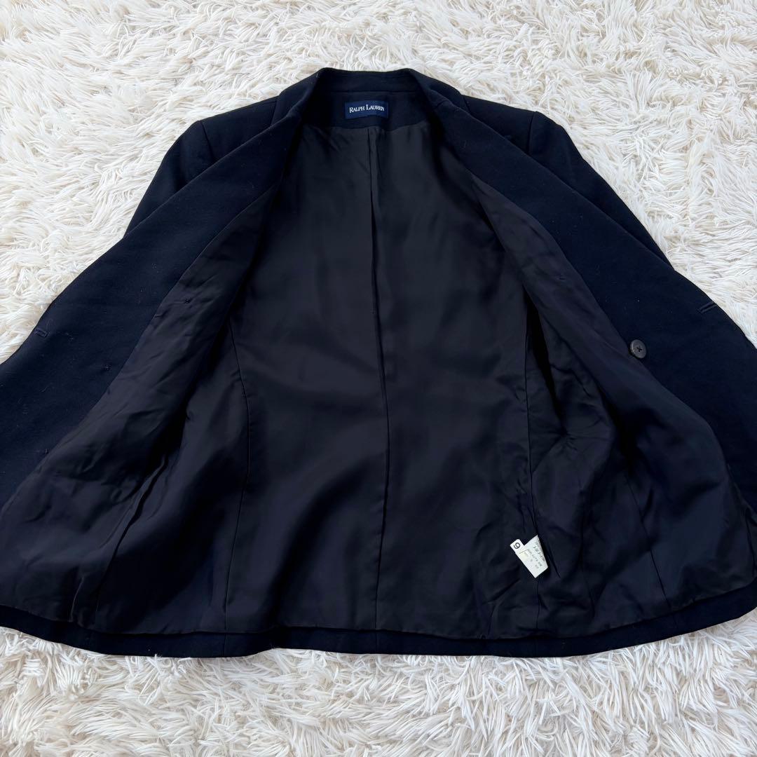 【美品】ラルフローレン 紺ブレ 金ボタン テーラードジャケット ダブル ネイビー