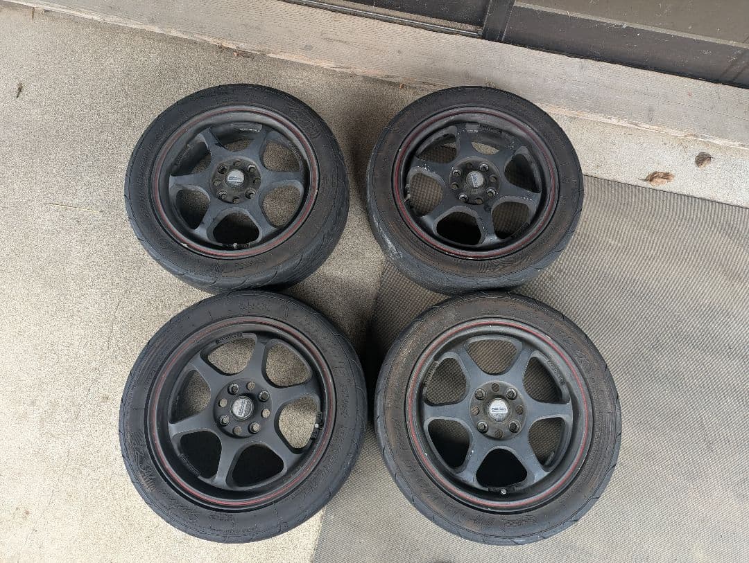 5ZIGEN キャノンボール 4本セット 15×5J 黒赤