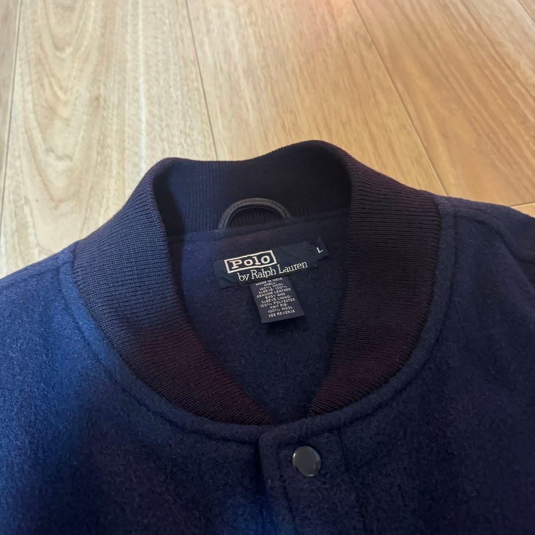 超希少 90s Polo By Ralph Lauren 袖レザースタジャン