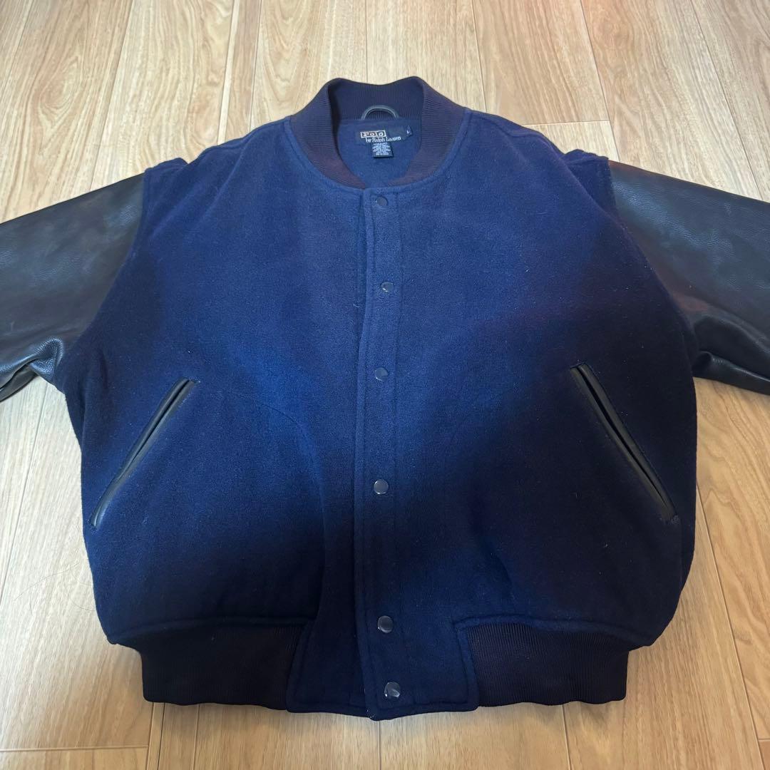 超希少 90s Polo By Ralph Lauren 袖レザースタジャン