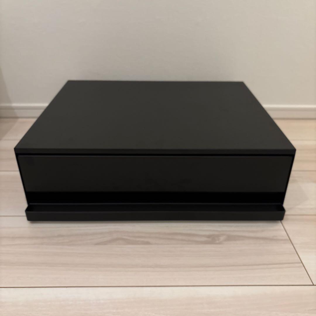 山崎実業 家電下引き出し ＆ スライドテーブル ブラック tower