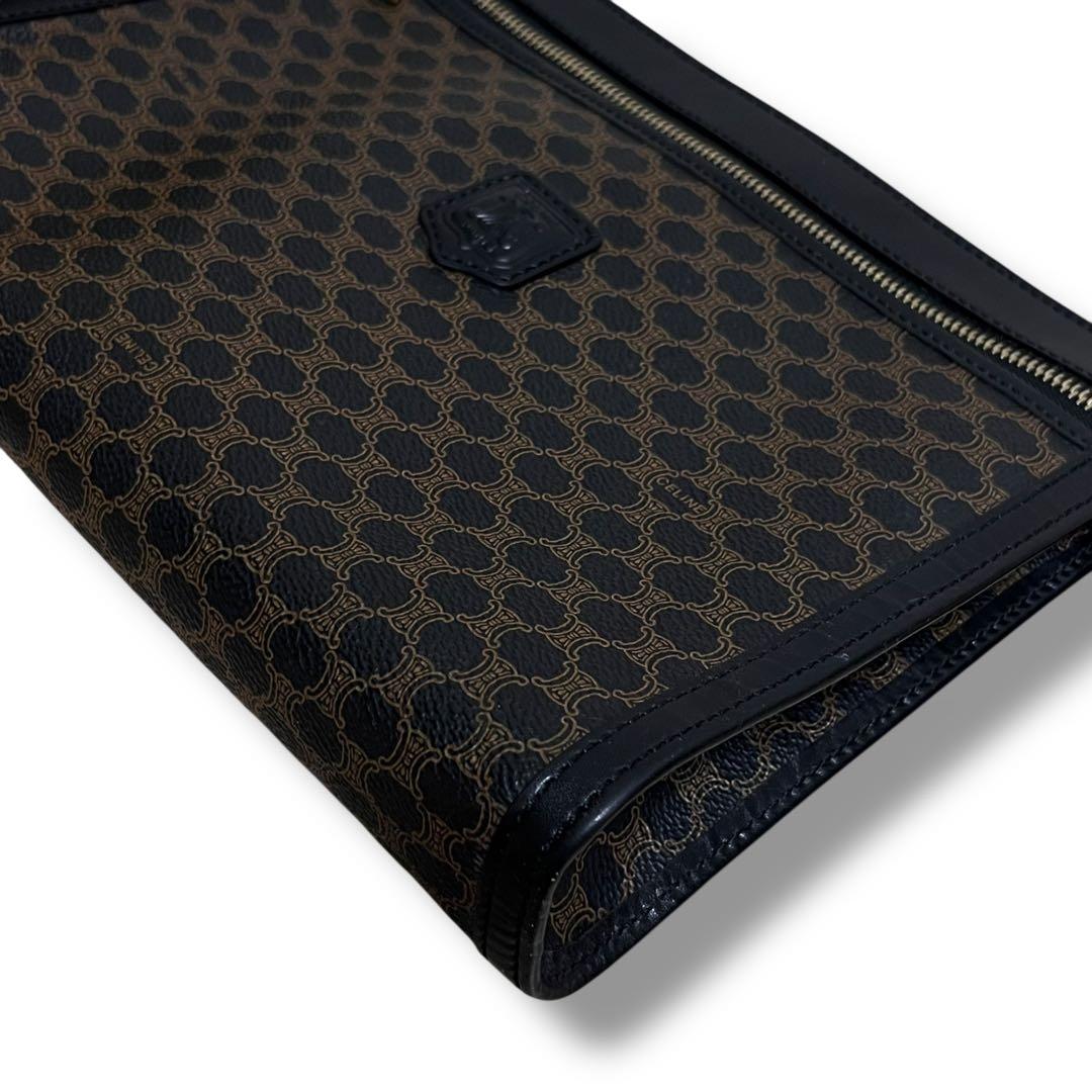 CELINE クラッチバッグ 黒 ブラック マカダム レザー セリーヌ