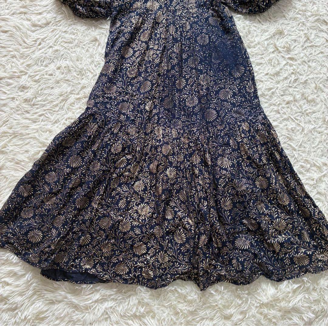 ヌキテパ　 コットンボイルフラワープリントワンピース　23ss