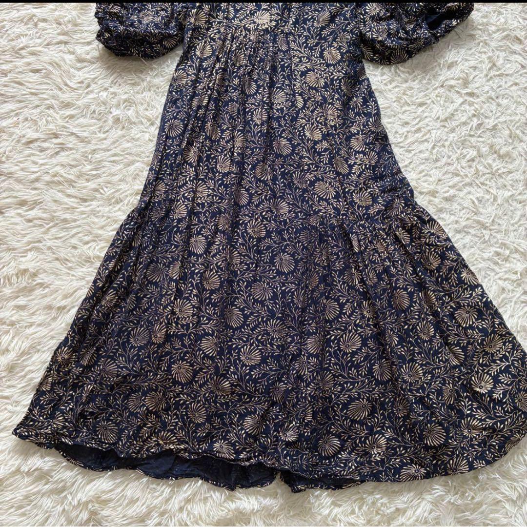 ヌキテパ　 コットンボイルフラワープリントワンピース　23ss