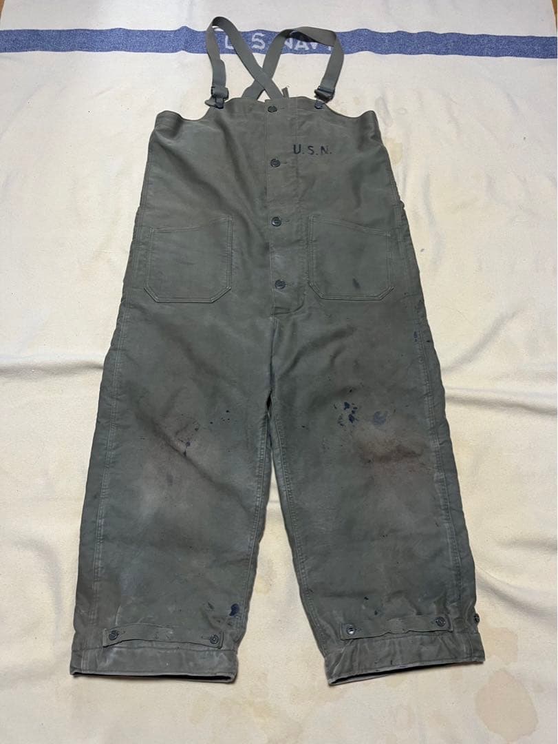 40s usnavy n-1デッキパンツ　usn vintage ヴィンテージ