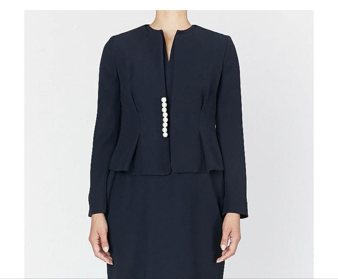 colon115様 ヨーコチャン　YOKO CHAN パールノーカラージャケット