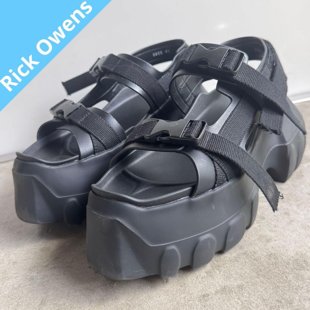 美品 rick owens MEGA TRACTOR SANDAL ブラック