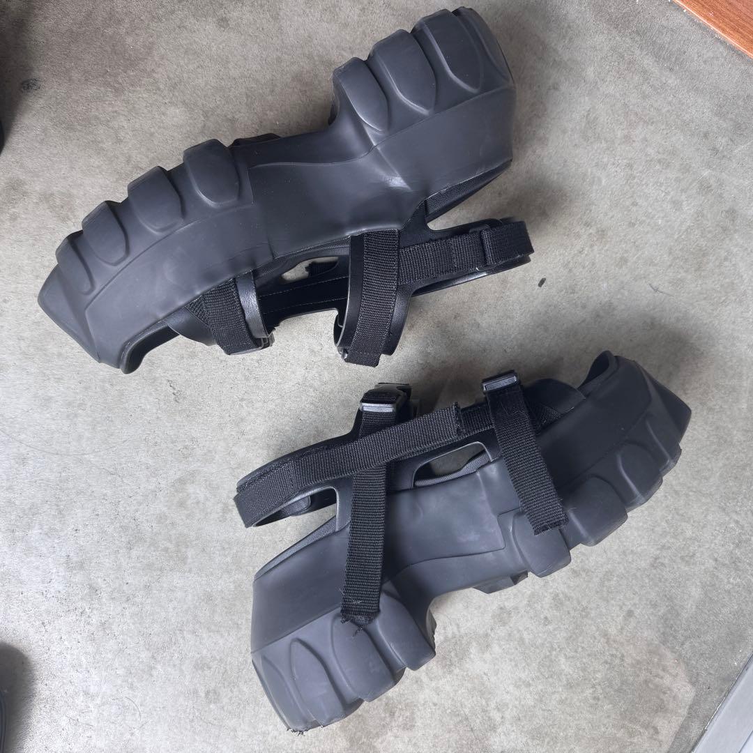 美品 rick owens MEGA TRACTOR SANDAL ブラック