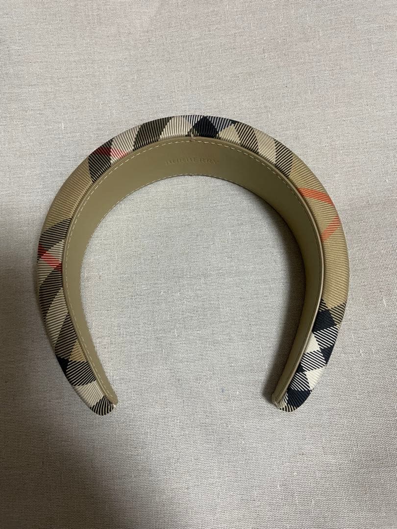 「正規品」全新2025年BURBERRY チェック柄 ヘアバンド（箱、巾着付き）