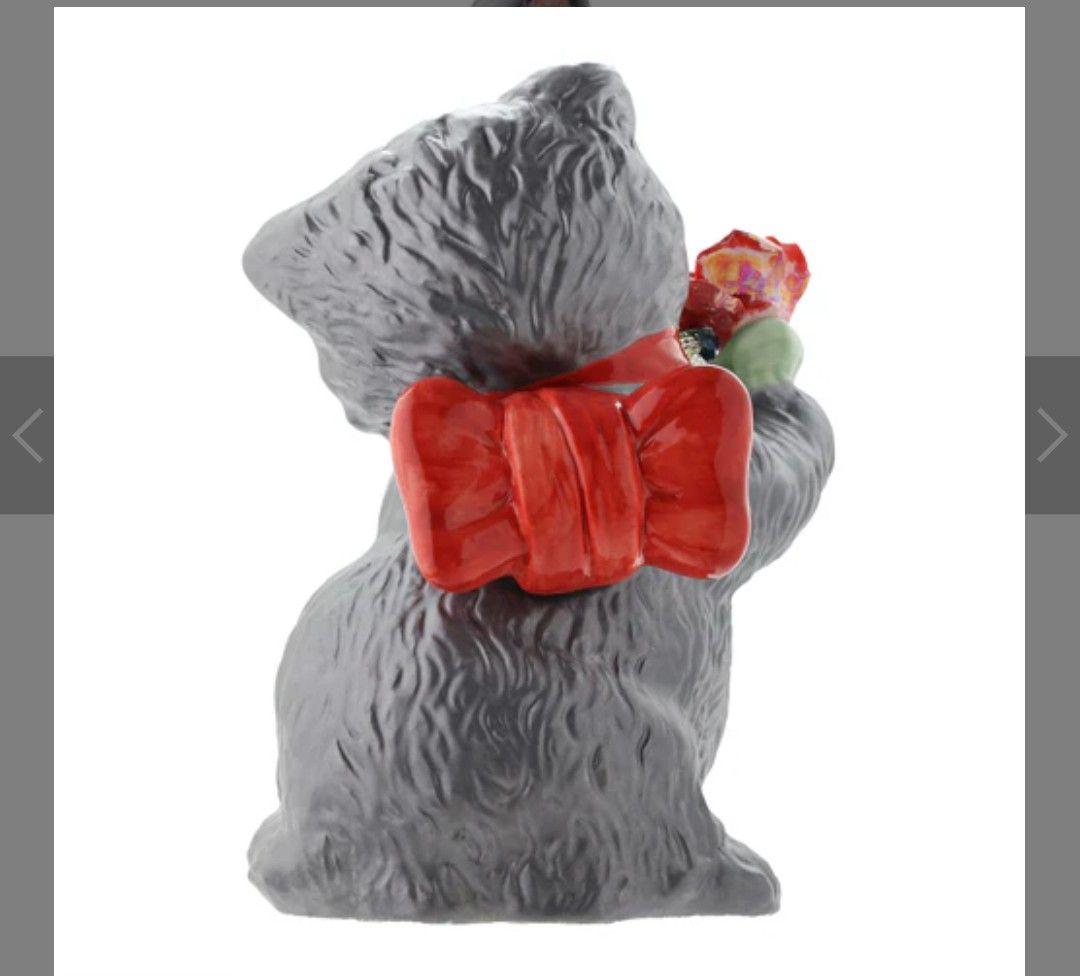 梅酒が入った置物　　マンチカン　ウィズブーケ　ブラックスモーク　正規品　箱無し