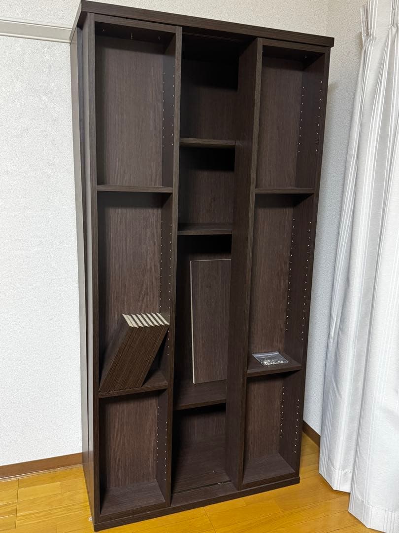 【ニトリ】Wスライド本棚(ブラウン)