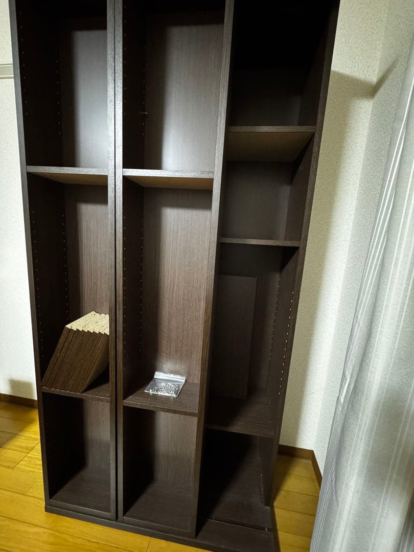 【ニトリ】Wスライド本棚(ブラウン)