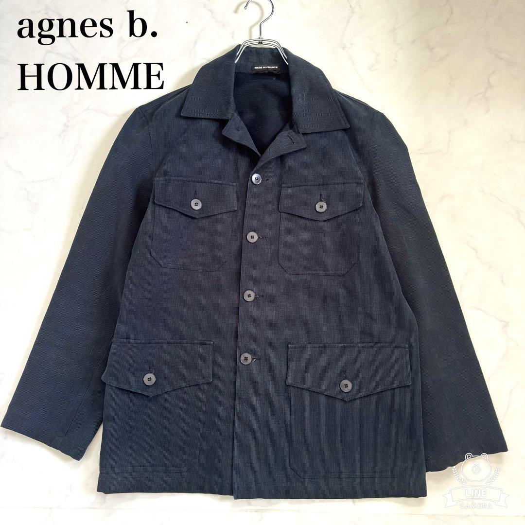 アニエスベーオム カバーオール 90s フランス製 コットン ネイビー 46