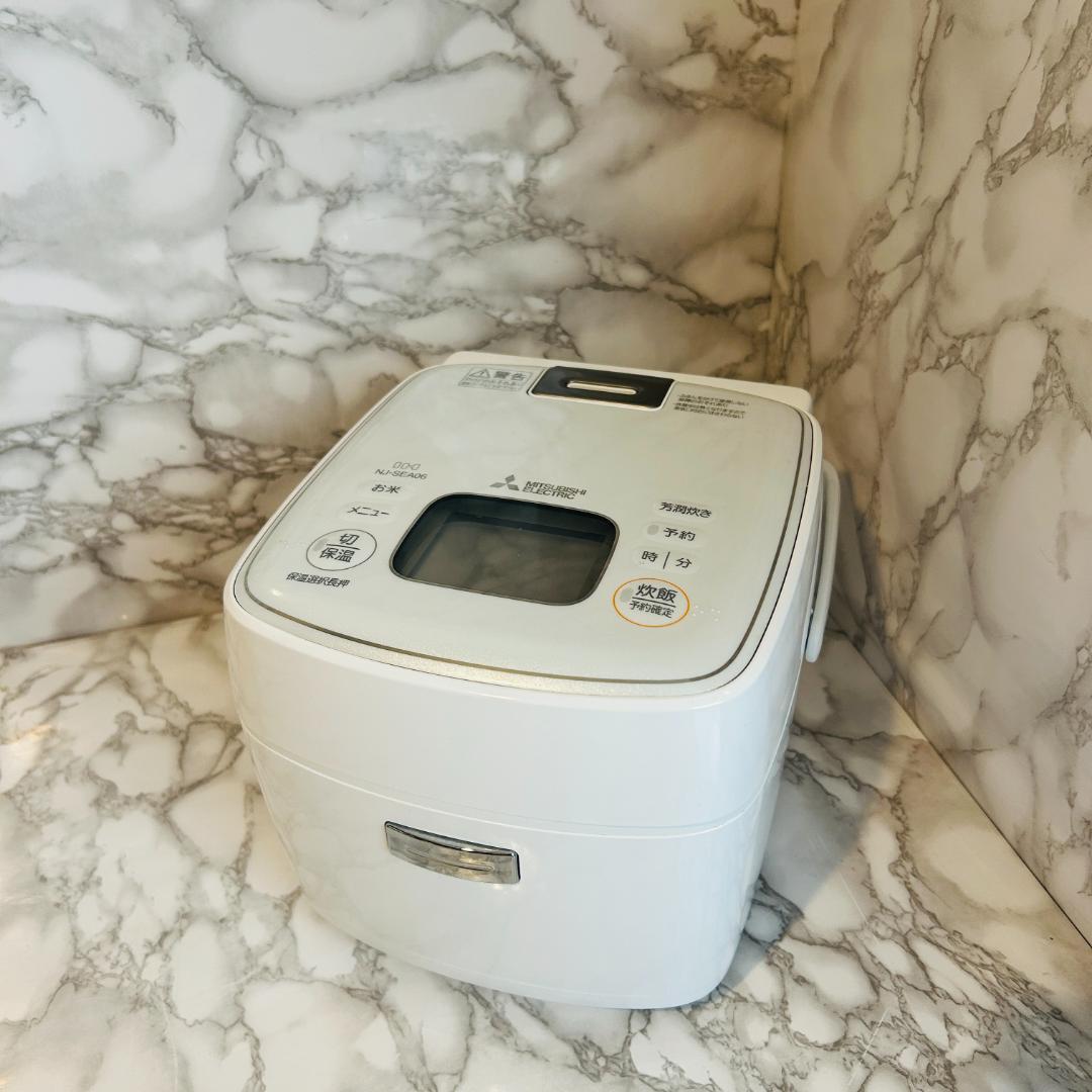 MITSUBISHI 炊飯器 備長炭炭炊釜 3.5合炊き NJ-SEA06-W