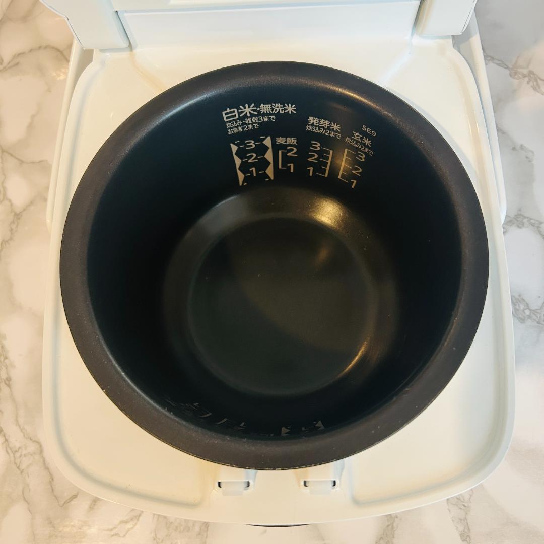 MITSUBISHI 炊飯器 備長炭炭炊釜 3.5合炊き NJ-SEA06-W