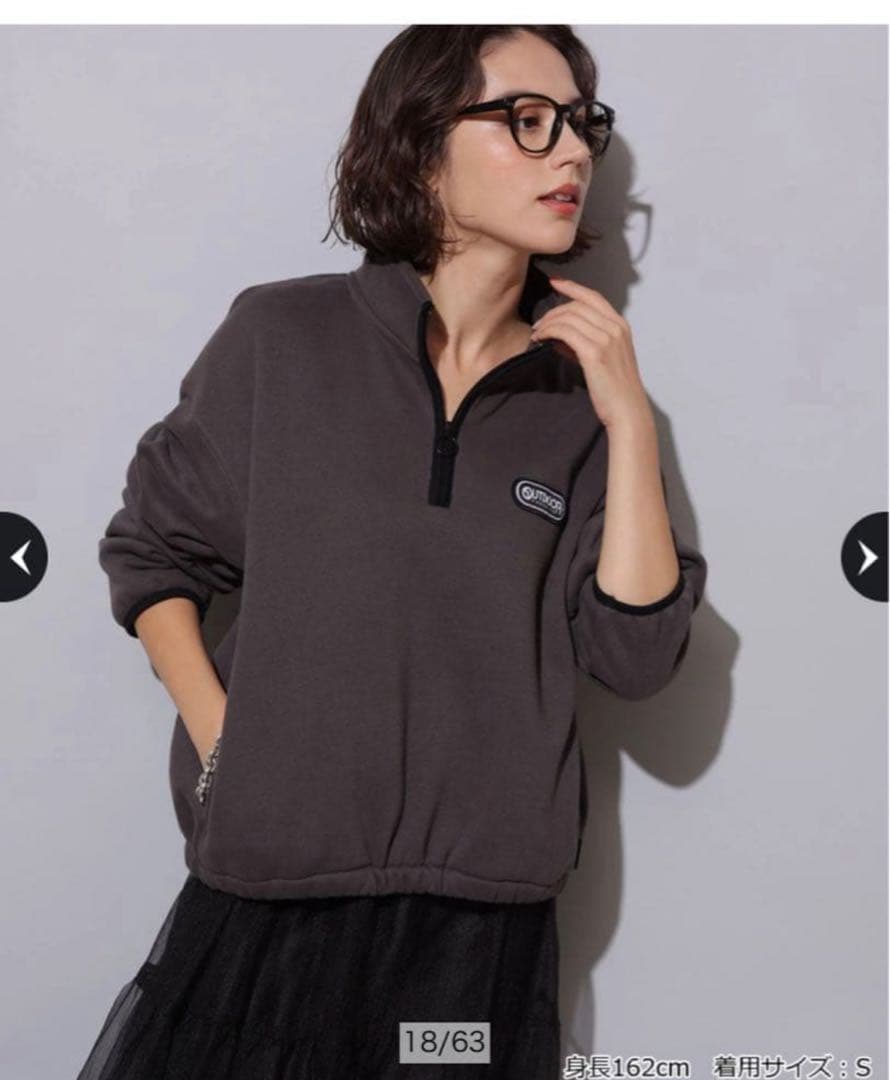 Arpege story OUTDOORハーフジップスウェット