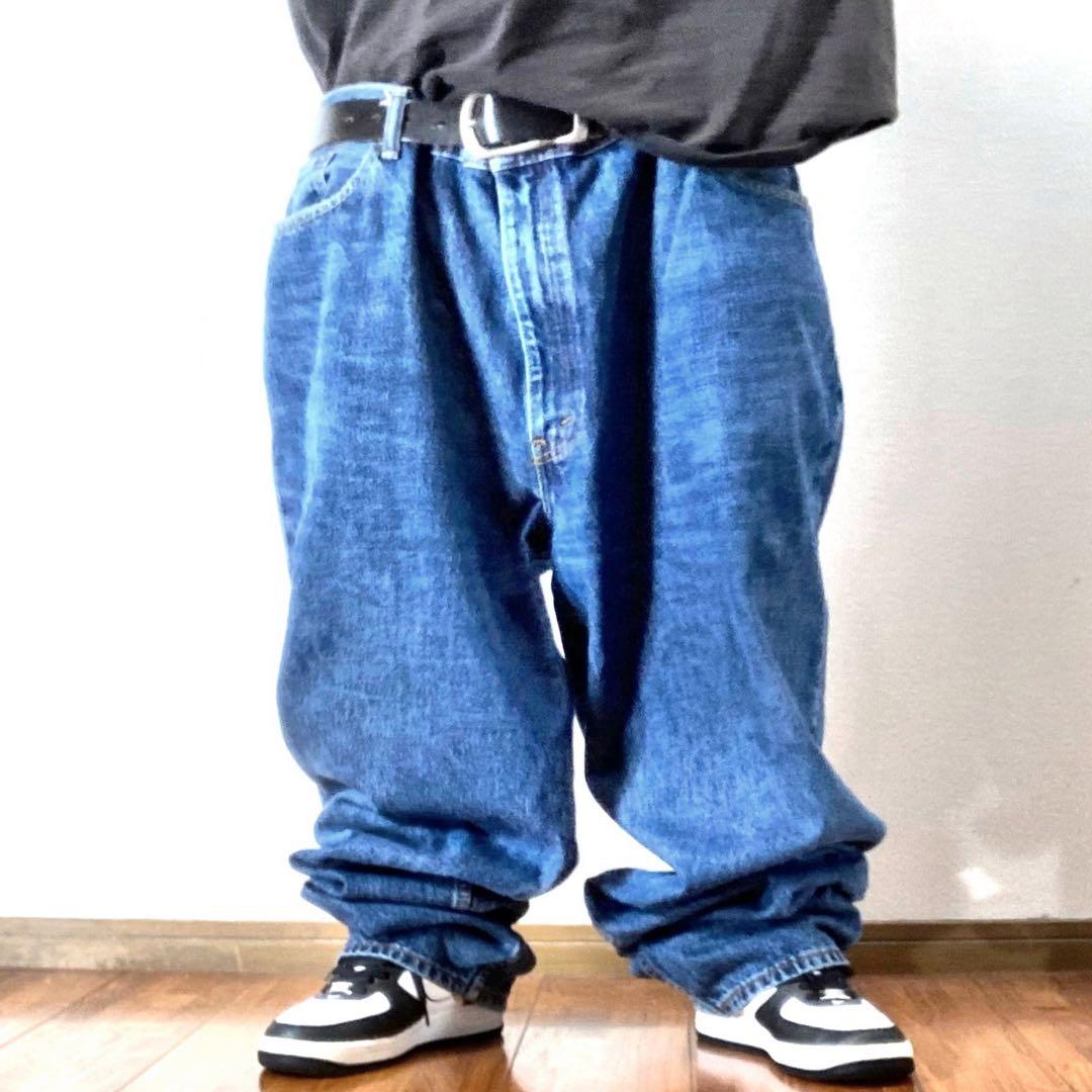 リーバイス560デニムパンツ大バギーワイドテーパードw48アメリカUSA古着