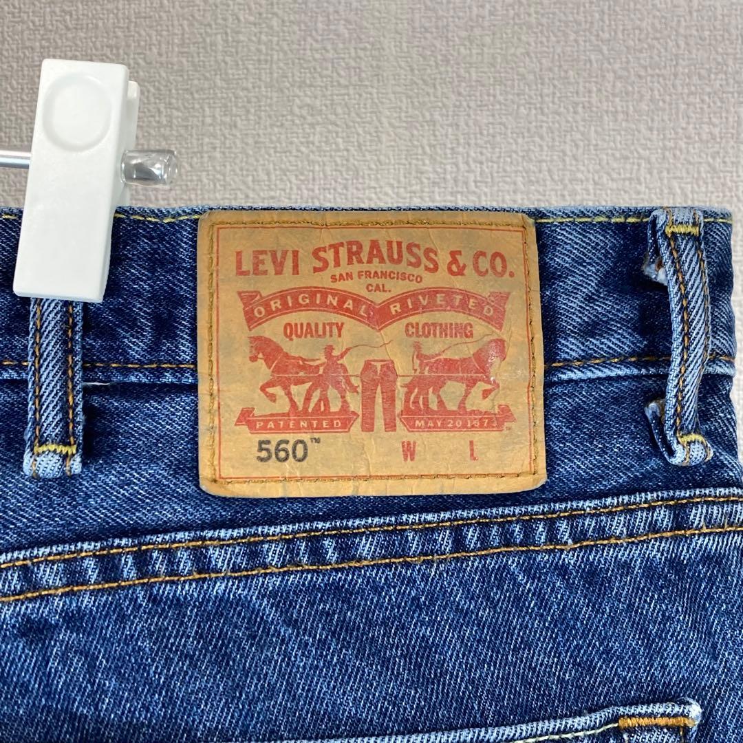 リーバイス560デニムパンツ大バギーワイドテーパードw48アメリカUSA古着