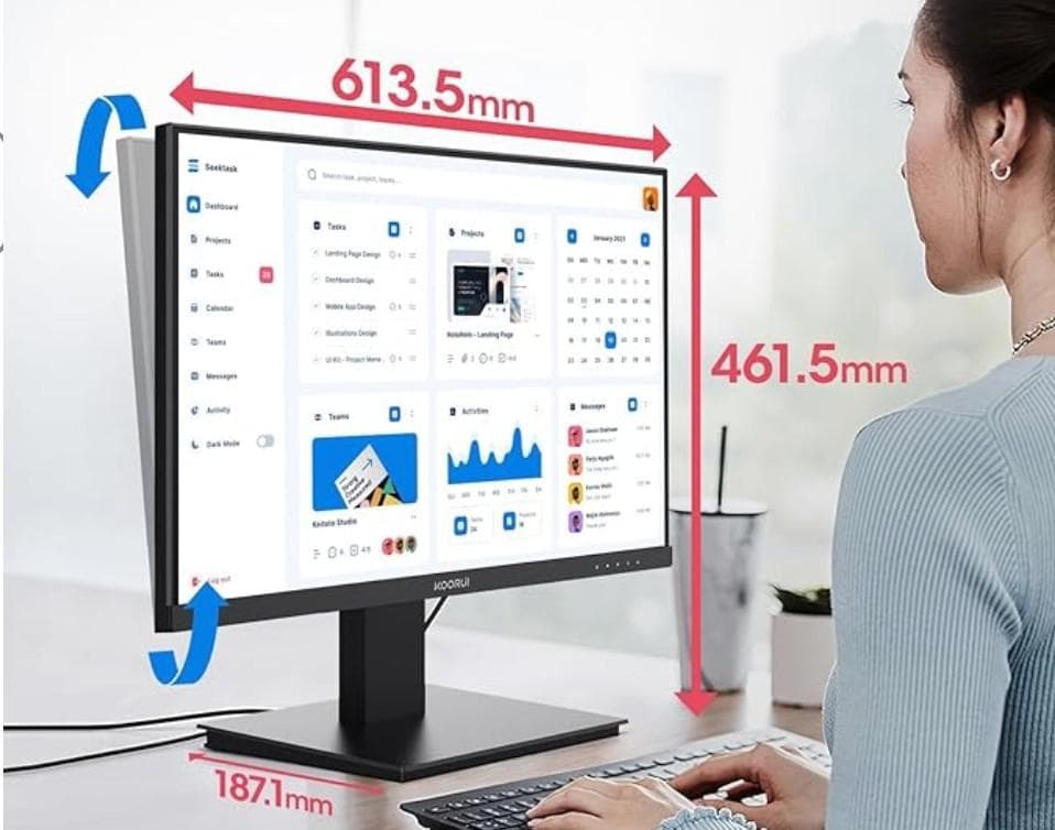 KOORUI モニター 27インチモニター ディスプレイ PCモニター フルHD