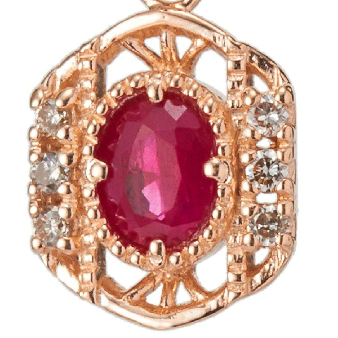 アガット ルビー ダイヤモンド 10K チャーム