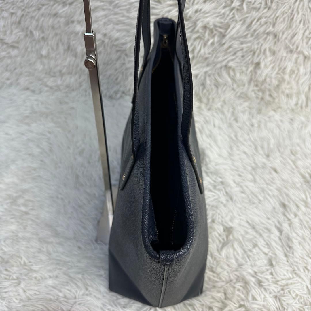 ⭐美品⭐COACH ネイビー レザートートバッグ　a4 収納 大容量 リクルート