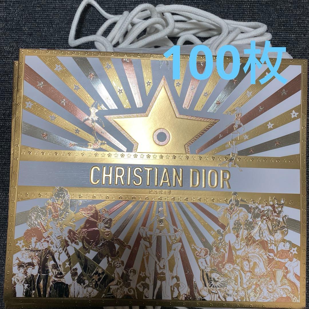 CHRISTIAN DIOR 2025年ショップ袋 ゴールド 100枚