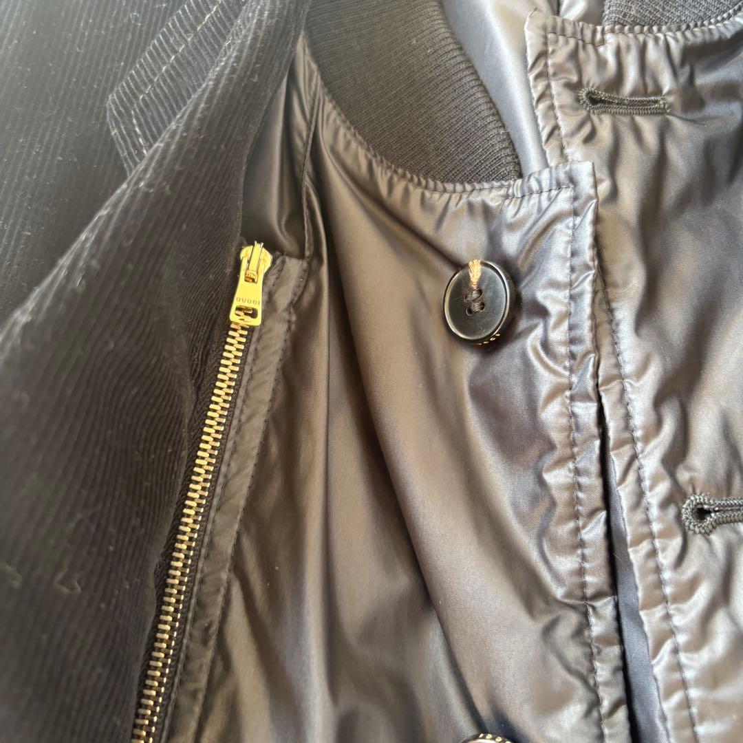 美品グッチGUCCIコーデュロイ テーラードジャケット ブルゾン付シェリーライン