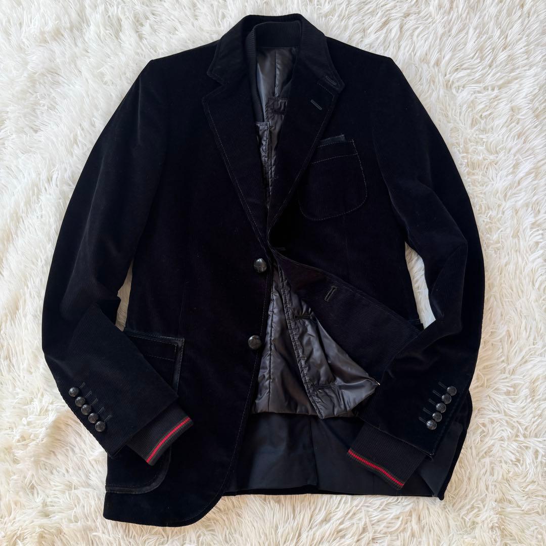 美品グッチGUCCIコーデュロイ テーラードジャケット ブルゾン付シェリーライン