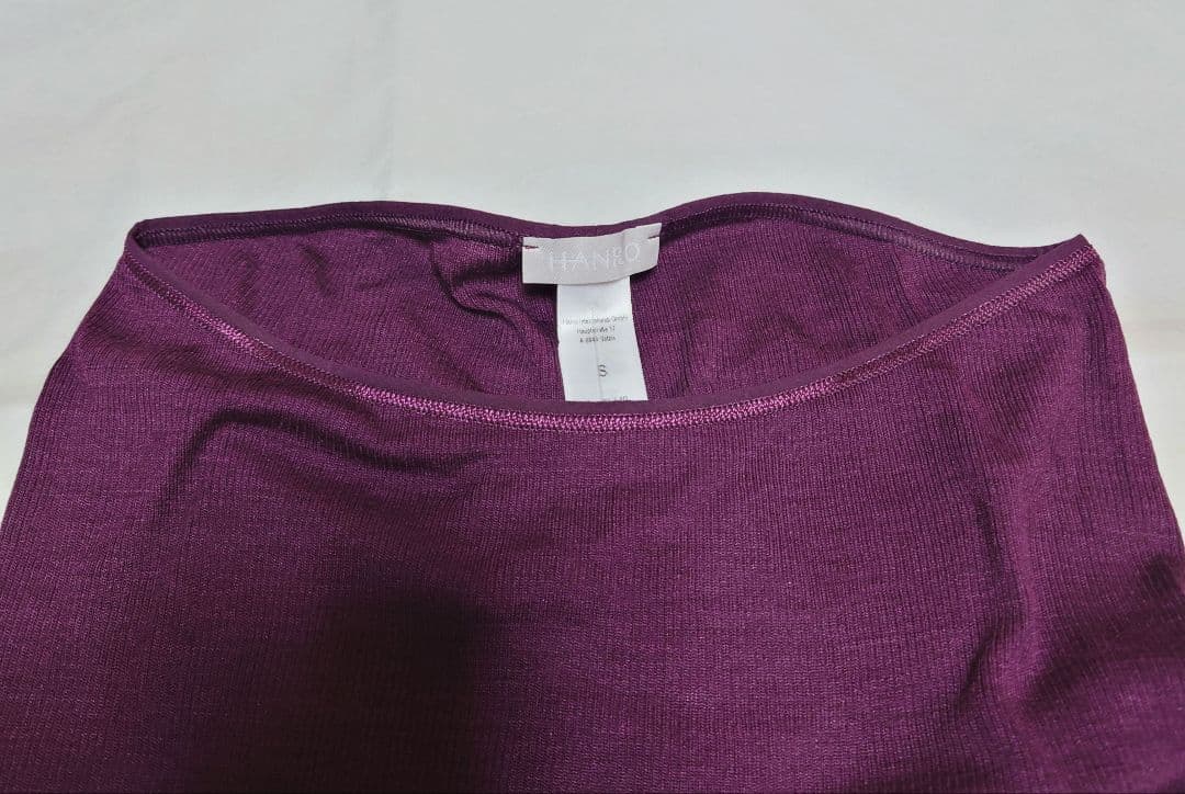 新品タグ付き 高級 ウール シルク レギンス ボトムス パープル S