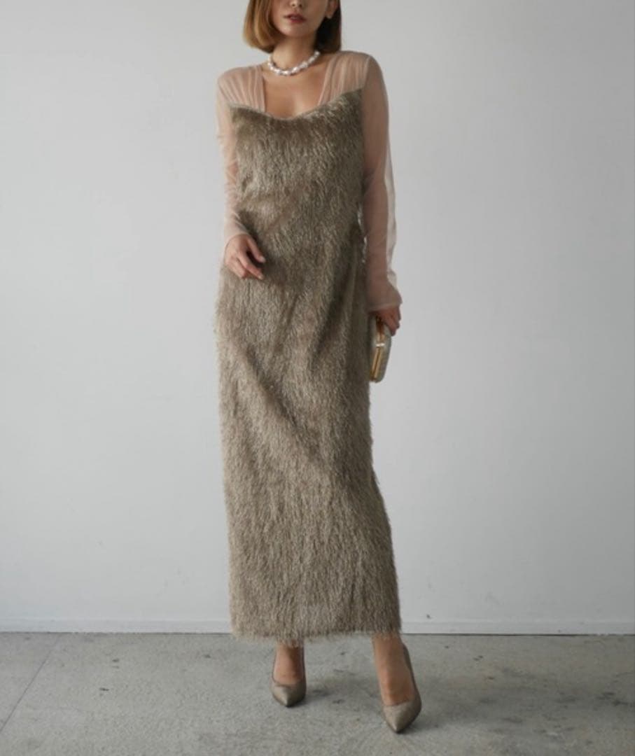 my shawty マイシャウティー　glitter shaggy dress