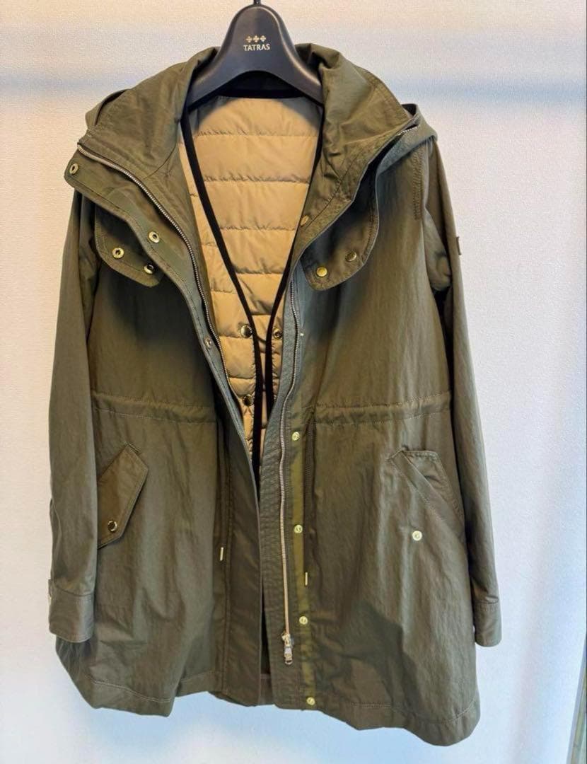 ☆TATRS☆ モッズコート インナーダウンベスト セット カーキ　サイズ1