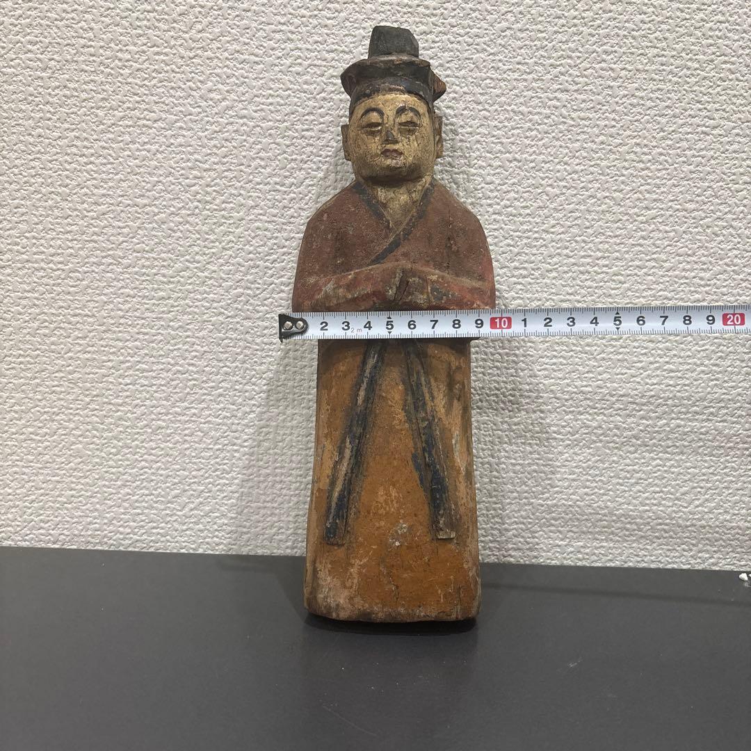 400年前の韓国人　木製　木彫