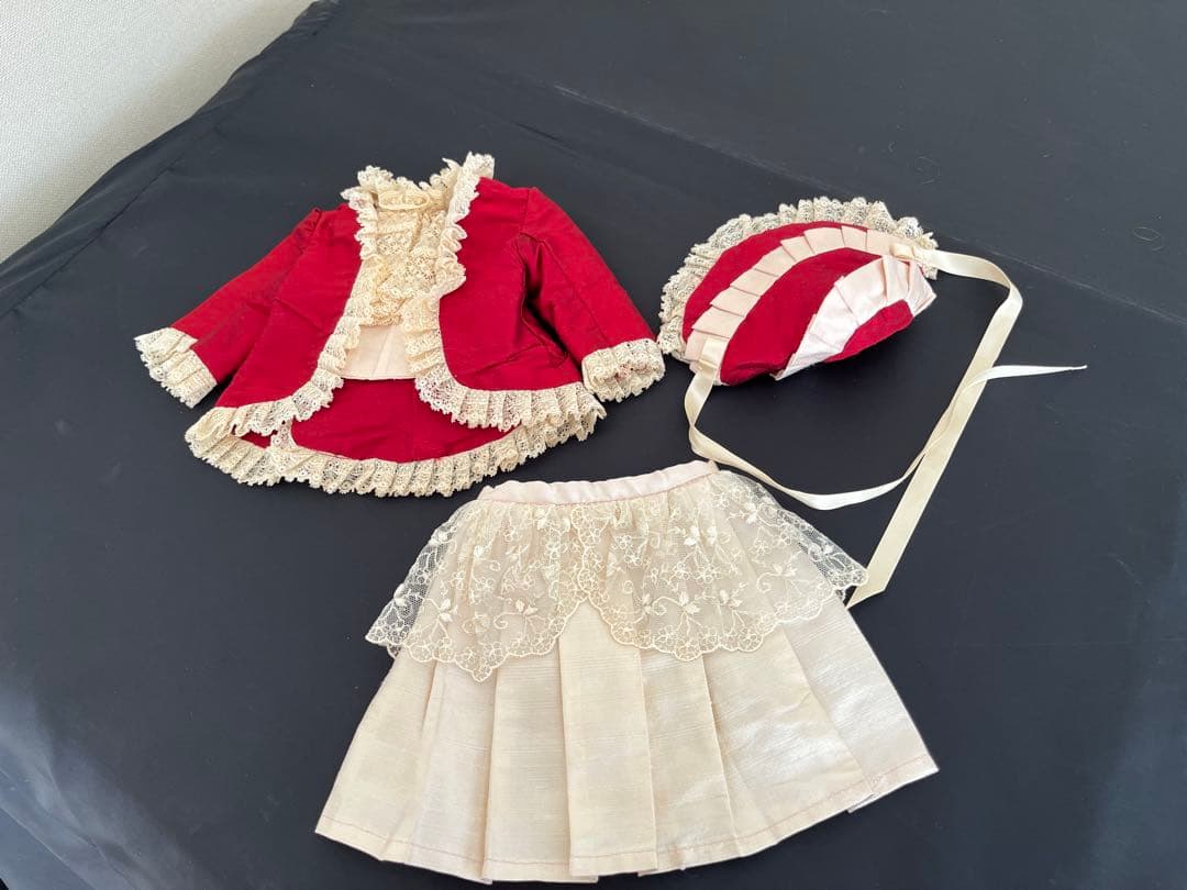 【ドールドレス】35〜38cm向き シルク アンティークビスクドールに