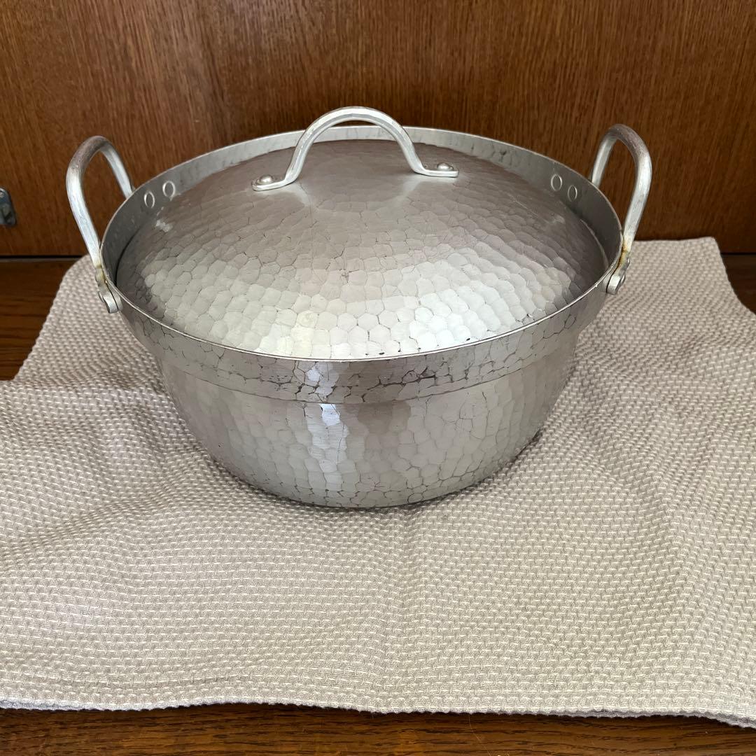 京都鍛金工房WESTSIDE33 アルミ製段付き鍋　27㎝