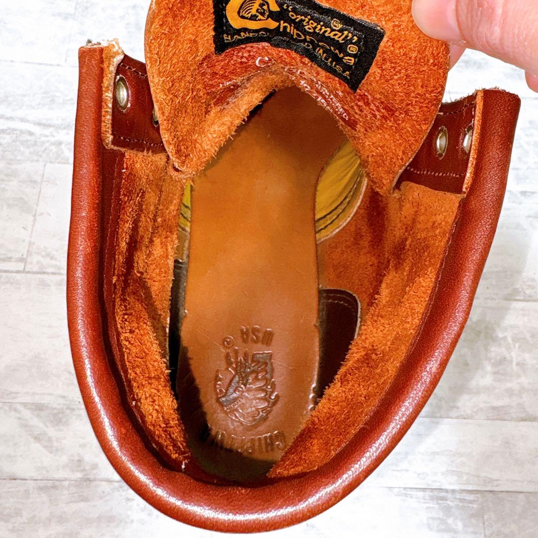 80’s✨Chippewa 黒タグ 刺繍タグ モックトゥ USA製 27cm