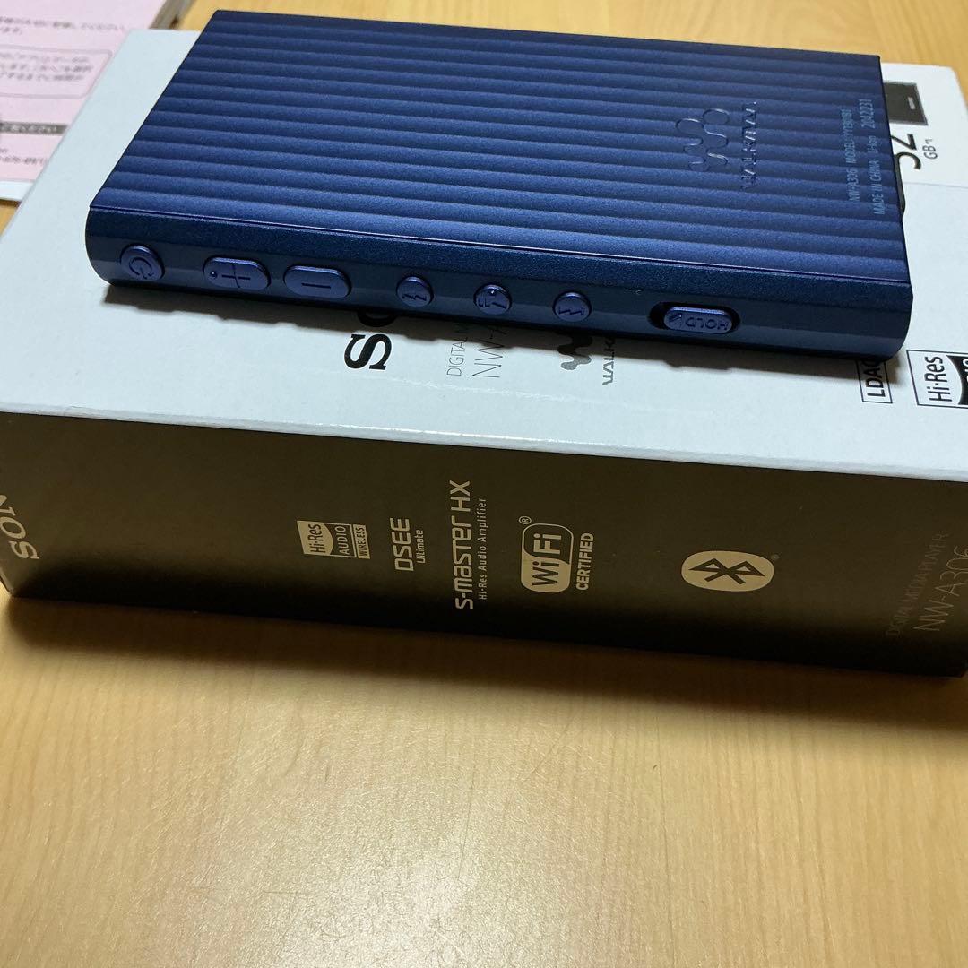 SONY NW-A306 32GB ブルー 保護フィルム シリコンケース等付き