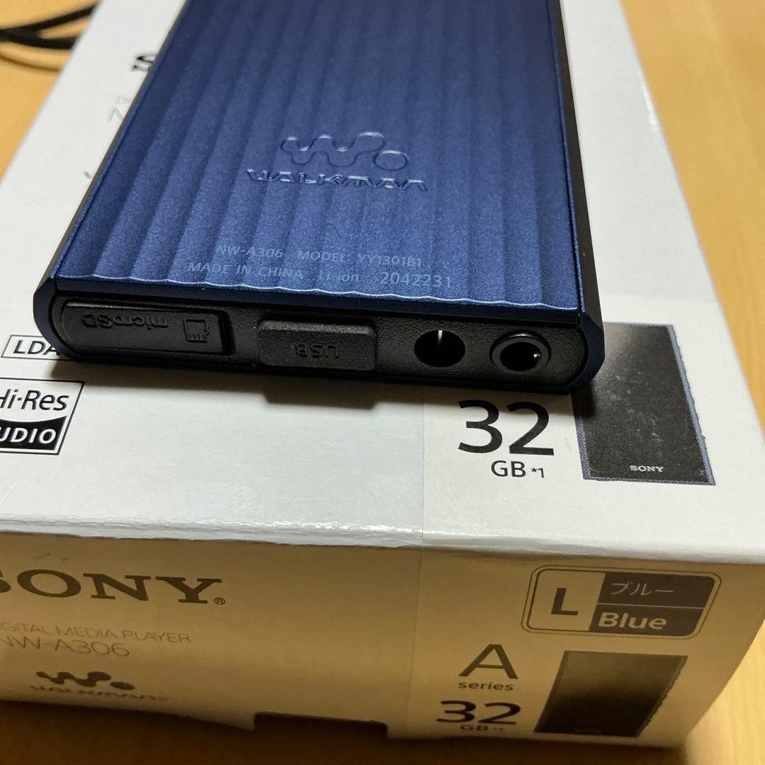 SONY NW-A306 32GB ブルー 保護フィルム シリコンケース等付き