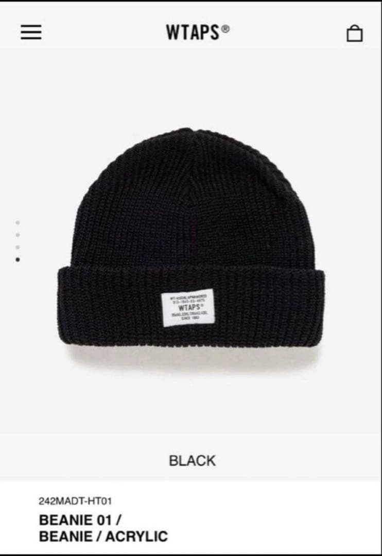 WTAPS BEANIE 01 ブラック ニットcap ダブルタップス ビーニー