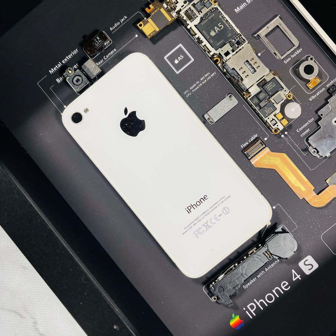 iPhone 4s White 標本アート ボックスフレーム仕様 (スクエアS)