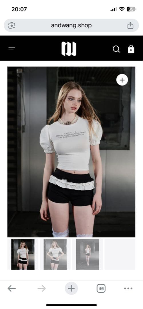 ANDWANG Frill belt mini pants コンビニ支払い❌