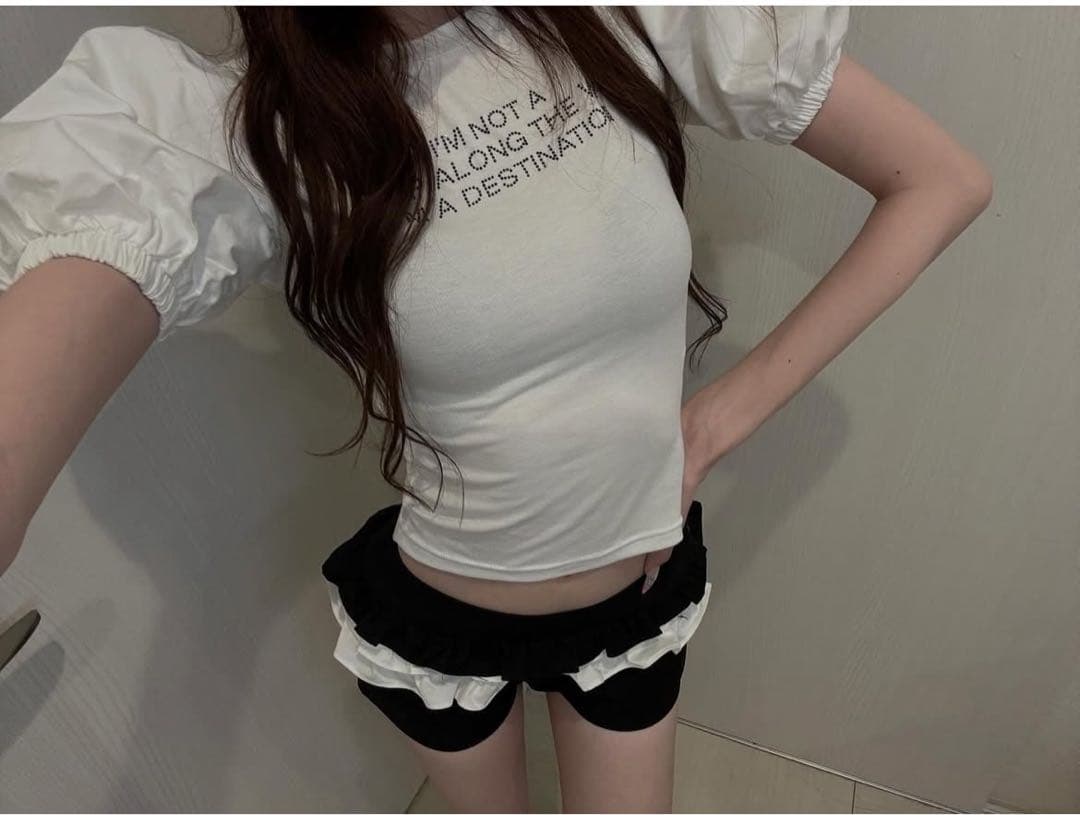 ANDWANG Frill belt mini pants コンビニ支払い❌