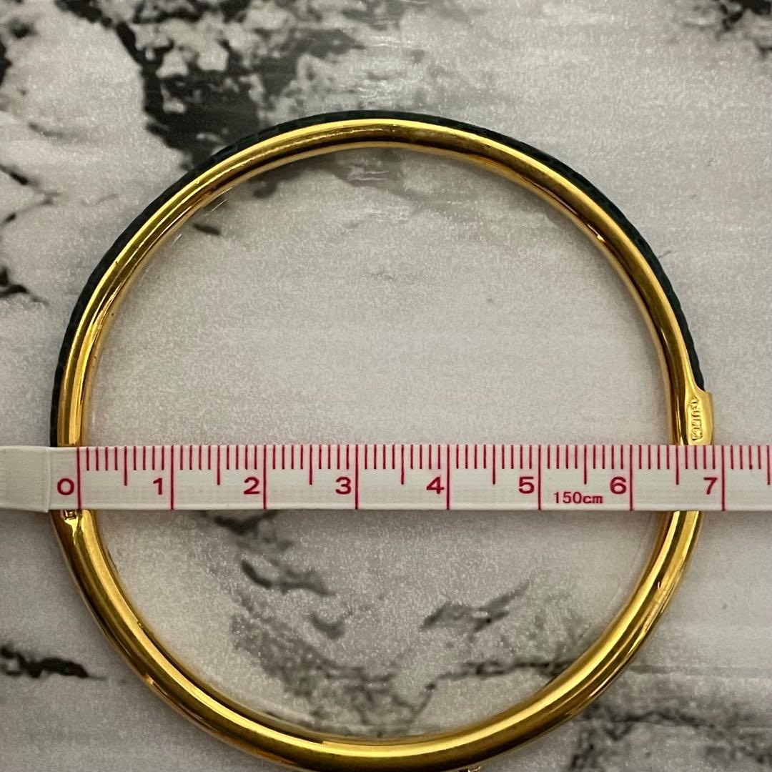 【蛇年】7オールドグッチ　GUCCI バングルリザード　ブレスレットヴィンテージ