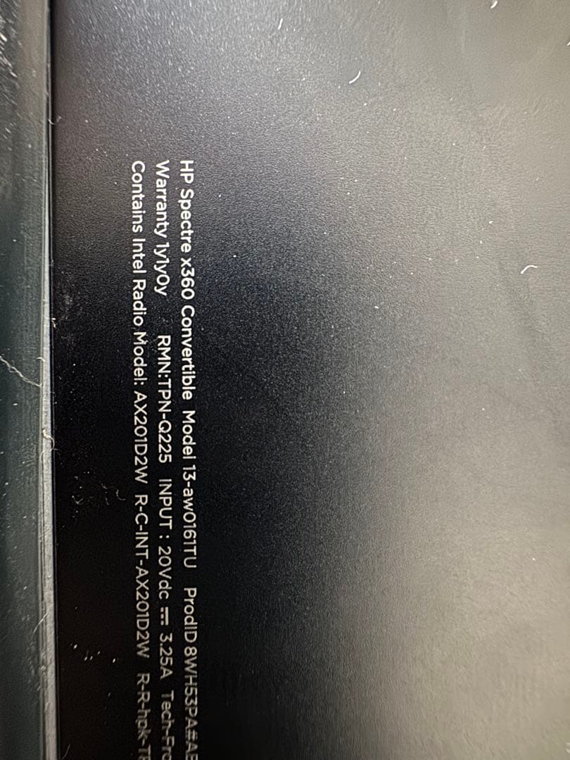 【中古】HP Spectre x360 13-aw0616TU コンバーチブル