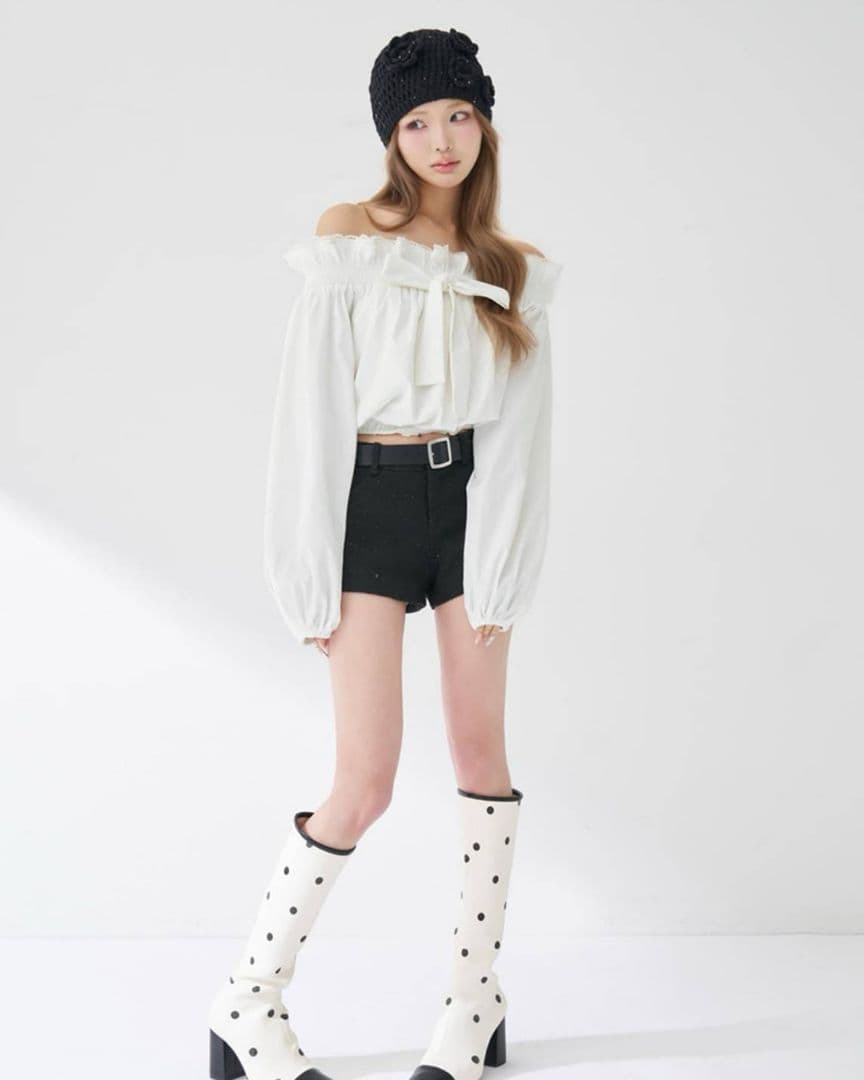 ダーリッチ ボンディングツイードショートパンツ ブラック S