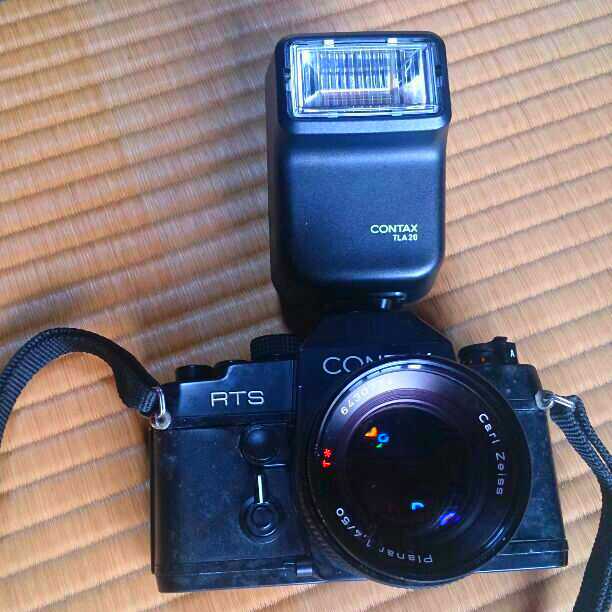 レア物 コンタックス フラッシュ付 RTS レンズ Carl Zeiss装着